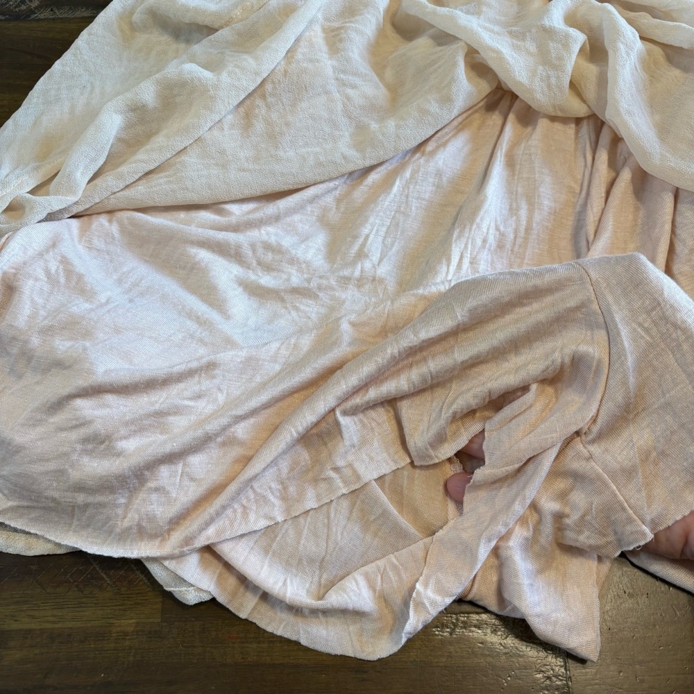 Vintage Sheer Cream Romper Whimsy Cottage Fairycore Bridal Deadstock M USA Lined - Picture 5 of 6
